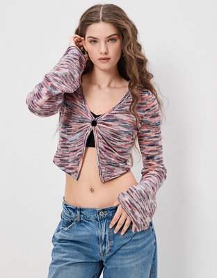AE Bell Sleeve Ring-Front Sweater