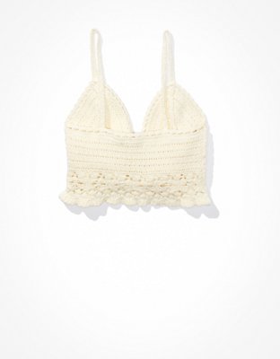 Женские топы American Eagle AE Crochet Tie-Front Cami — фото 4