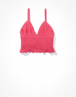 AE Crochet Tie-Front Cami