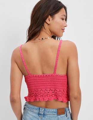 AE Crochet Tie-Front Cami