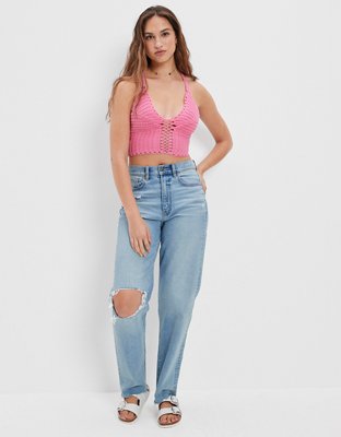 AE x The Summer I Turned Pretty Cropped Lace-Up Corset Top