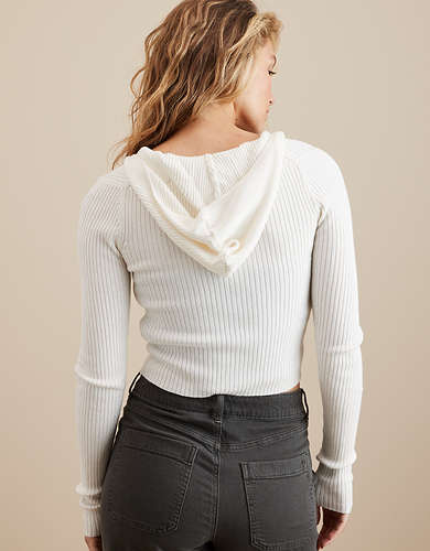 AE Cropped Zip-Up Sweater