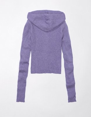 AE Cropped Zip-Up Sweater
