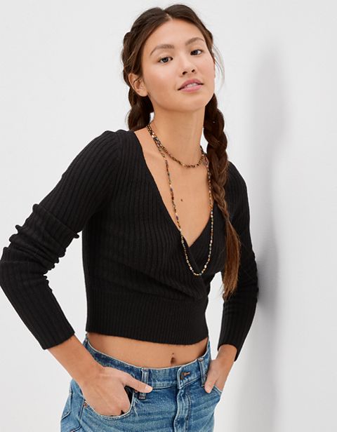 Женские свитеры American Eagle AE Wrap Front Sweater