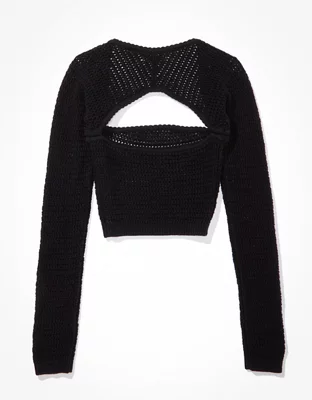 AE LongSleeve Square Neck Knit Sweater