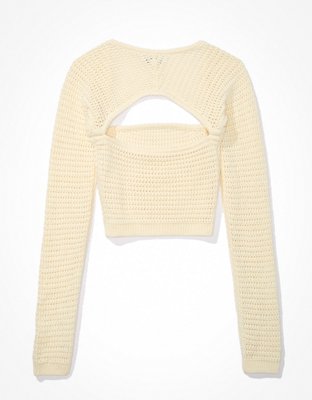 AE LongSleeve Square Neck Knit Sweater