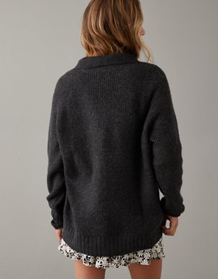 Женские свитеры American Eagle AE Whoa So Soft Oversized Collared Sweater — фото 4