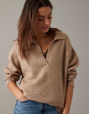 AE Whoa So Soft Oversized Collared Sweater
