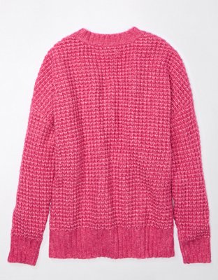 AE Whoa So Cozy Waffle V-Neck Sweater