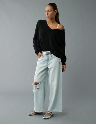 Pull col montant, boutons, rayures rayé gris blanc Ikks | La Redoute