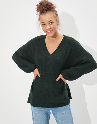 american eagle v neck sweater