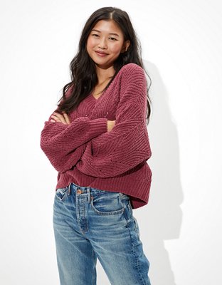 Chenille sweater shop american eagle