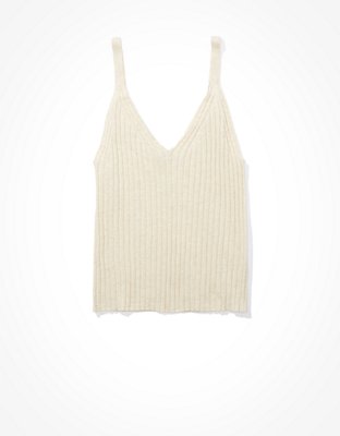 beige sweater tank