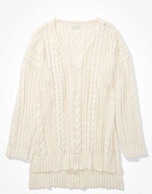 Женские свитеры American Eagle AE Cable Knit V-Neck Sweater — фото 3