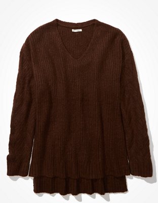 AE Oversized Dreamspun Pointelle Sleeve Sweater
