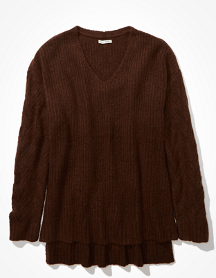 AE Oversized Dreamspun Pointelle Sleeve Sweater