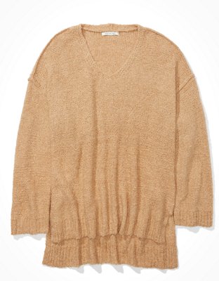 AE Oversized Textured V-Neck Sweater