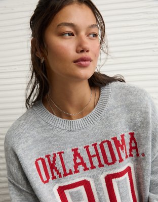 AE Oklahoma Sooners Cropped Sweater