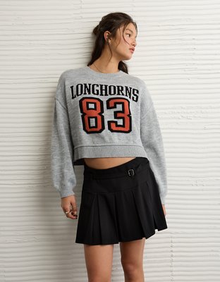 AE Texas Longhorns Cropped Sweater