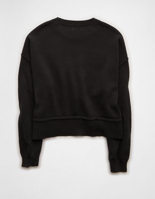 AE Wisconsin Badgers Cropped Sweater