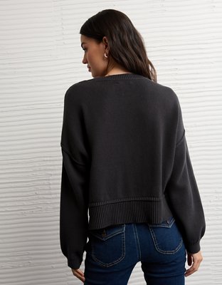 AE Wisconsin Badgers Cropped Sweater