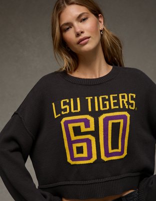 AE LSU Tigers Cropped Sweater