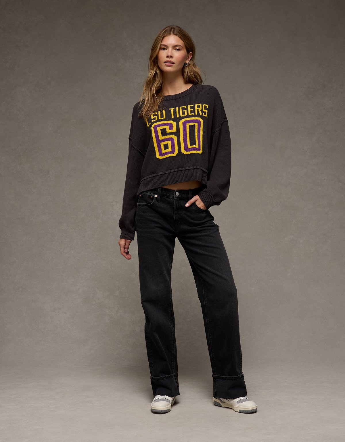 AE LSU Tigers Cropped Sweater - image 5