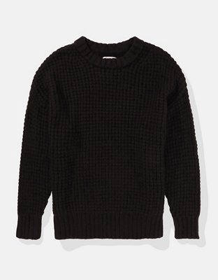 AE Suéter Extragrande con Textura tipo Waffle y Cuello Redondo