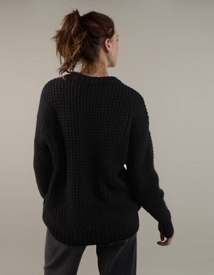 Женские свитеры American Eagle AE Oversized Waffle Crewneck Sweater — фото 2
