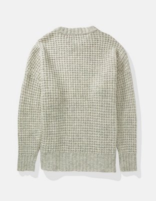 AE Oversized Waffle Crewneck Sweater