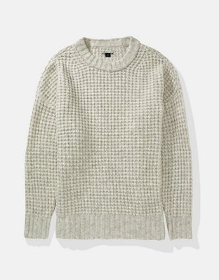 AE Oversized Waffle Crewneck Sweater