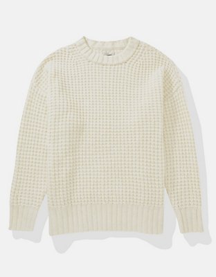 AE Oversized Waffle Crewneck Sweater