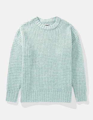 AE Suéter Extragrande con Textura tipo Waffle y Cuello Redondo