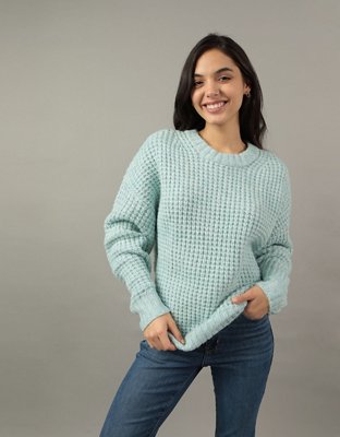 Aerie oversized waffle sweater hot sale