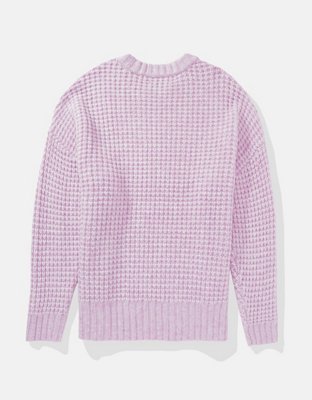 AE Oversized Waffle Crewneck Sweater