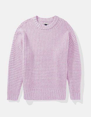 AE Suéter Extragrande con Textura tipo Waffle y Cuello Redondo