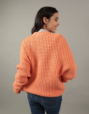 AE Oversized Waffle Crewneck Sweater