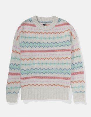 Женские свитеры American Eagle AE Oversized Fair Isle Crewneck Sweater — фото 3