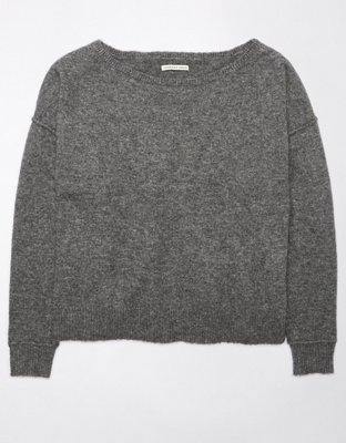 American Eagle Soft & Sexy Plush Sweater Women M Blac… - Gem