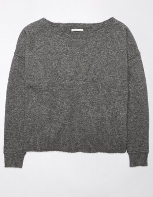 AE Twist-Back Eyelash-Knit Sweater