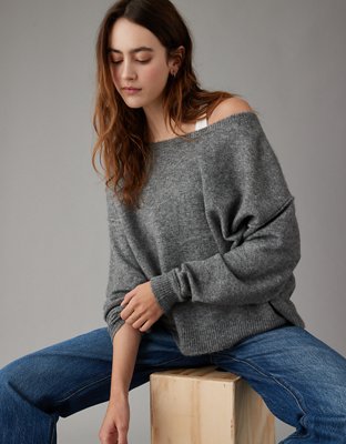 AE Whoa So Soft Ballet-Neck Sweater