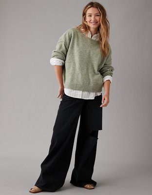 American Eagle Sweater Knit Leggings Lounge Pants Size S Polar