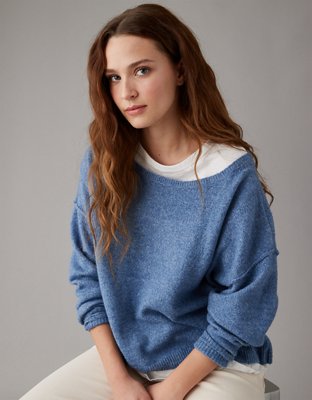 AE Whoa So Soft Ballet-Neck Sweater