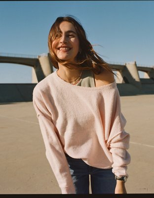 AE Whoa So Soft Ballet-Neck Sweater curated on LTK