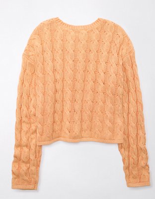 AE Cropped Cable-Knit Sweater