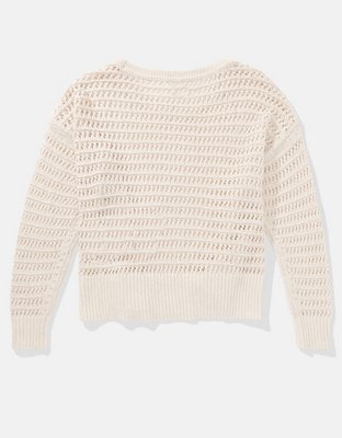 Женские свитеры American Eagle AE Crochet Long-Sleeve Sweater — фото 4