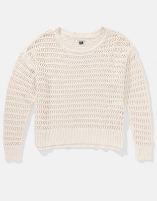 AE Suéter Manga Larga al Crochet