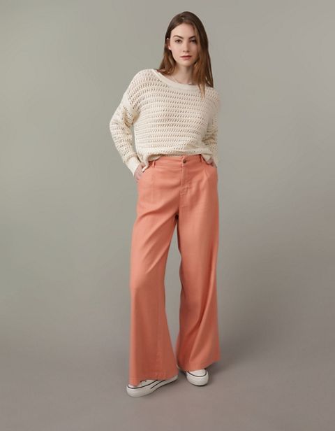 Женские свитеры American Eagle AE Crochet Long-Sleeve Sweater