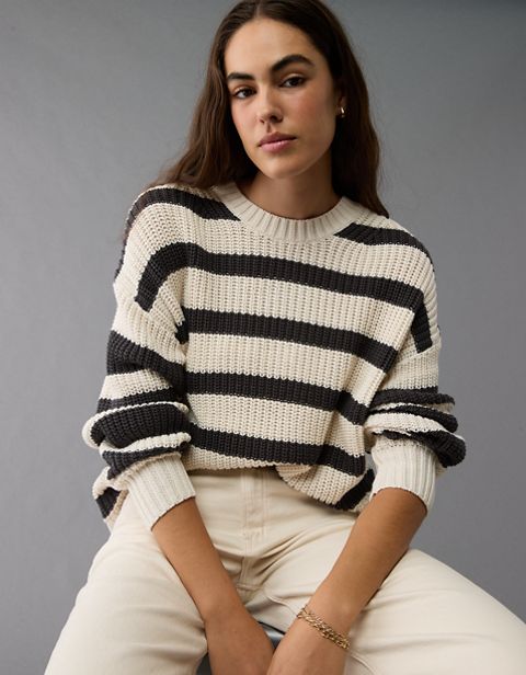 Женские свитеры American Eagle AE Striped Long Weekend Sweater