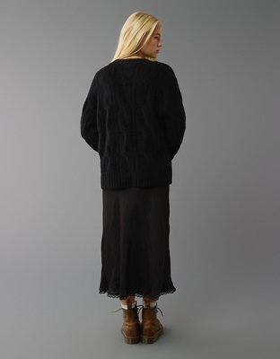 AE Whoa So Soft Suéter Tejido en Punto Trenzado